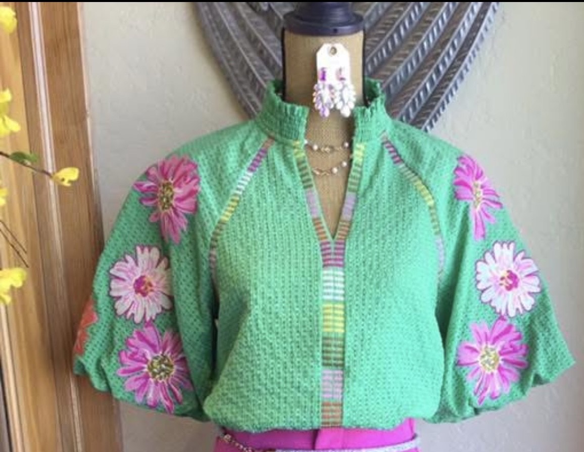 Kelly Green Puff Shortsleeve Shirt