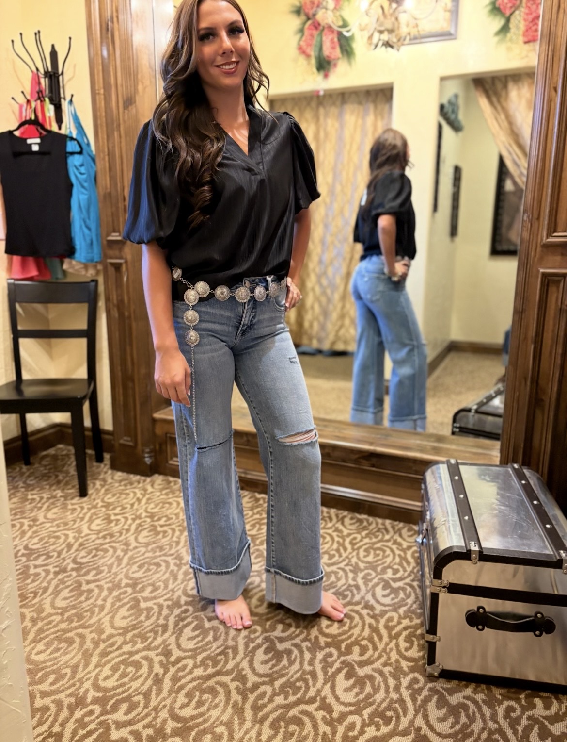 Risen Tummy Control Mid Rise Jeans