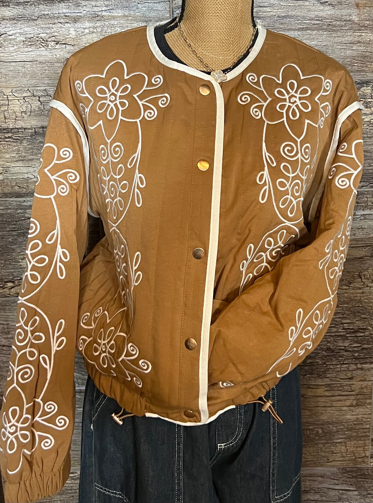 Embroidered Quilted Western Jacket