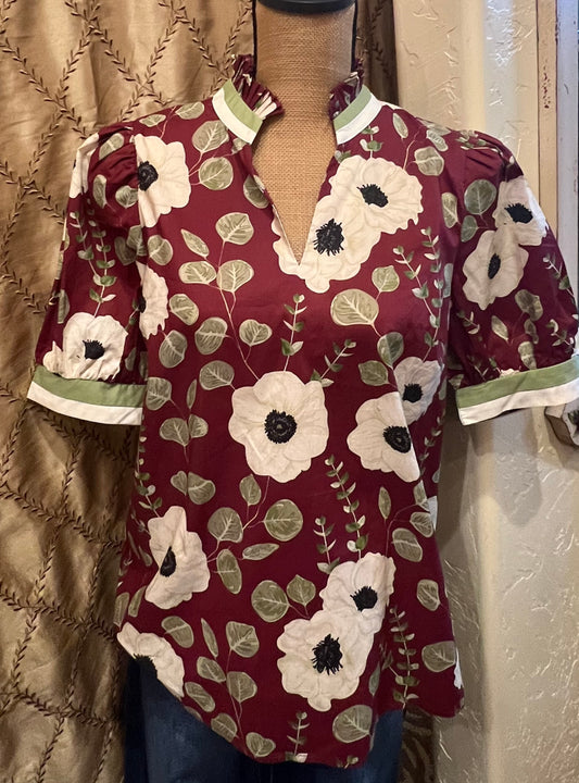 Wine Poppie Top